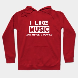 I Like Music And Maybe 3 People Hoodie